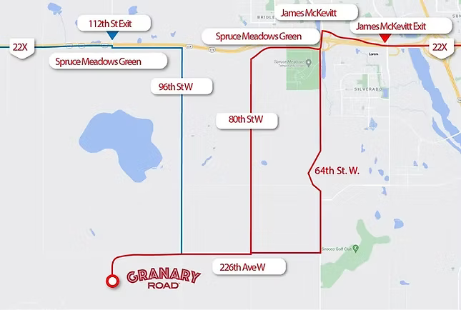 Directions to Granary Road