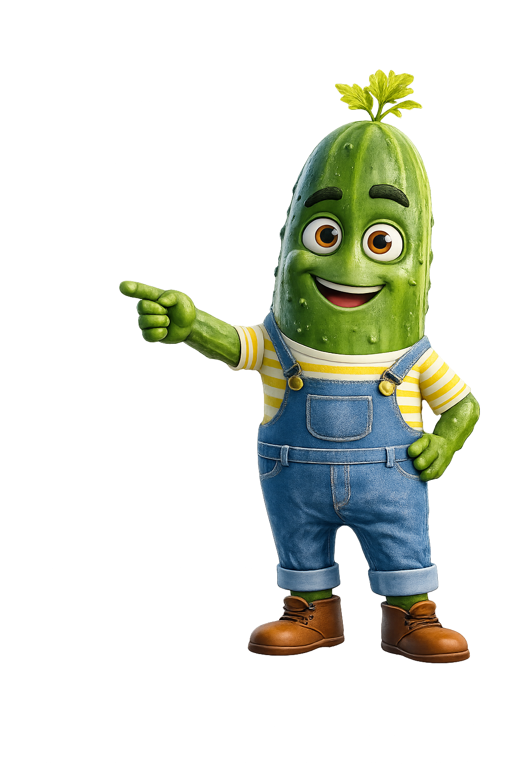 Bottom cucumber mascot