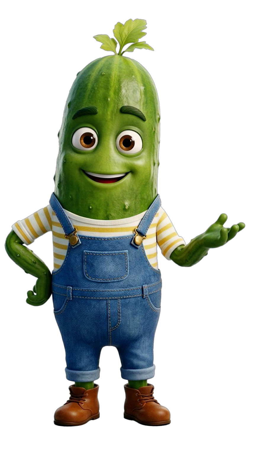 Cucumber mascot